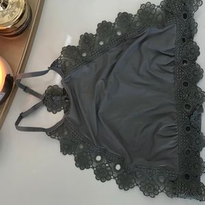 Aerie Grey Embellished Bralette